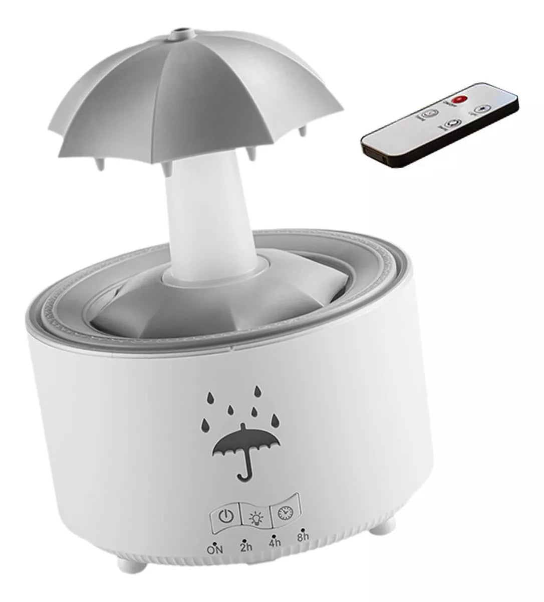 Humidificador giratorio con gotas de lluvia
