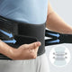 Faja lumbar negra ajustable Sabi Equilibrio para soporte de espalda y postura, cierre de velcro.